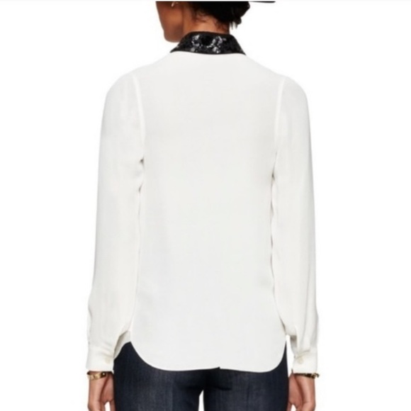 Kate spade button up sequin collar blouse XS - Picture 5 of 16